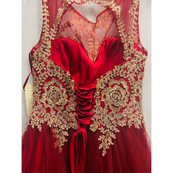 Fiesta Fashion Prom Cocktail Party Mini Dress Size XL Maroon NWT $165 - Picture 5 of 11